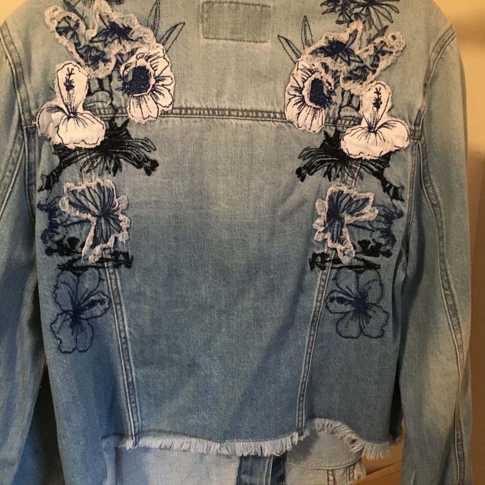 Embroidered Denim Jacket - Picture 2 of 6